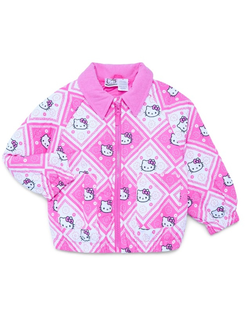 Hello Kitty Pink and White Paisley Toddler Girls Jacket - 4T